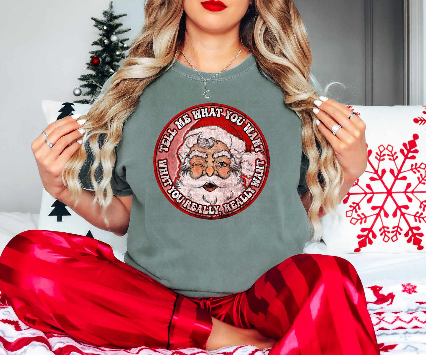 Tell Me What You Want What You Really Really Want - Santa DTF Transfer