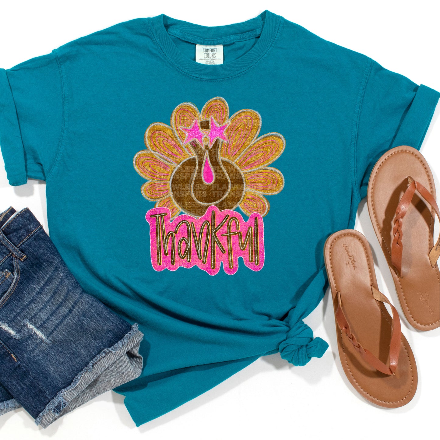 Thankful Preppy Turkey #2568 DTF Transfer