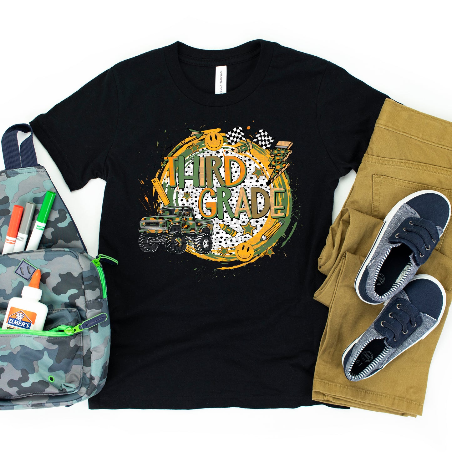 Camo Truck Back To School #2205 DTF Transfer