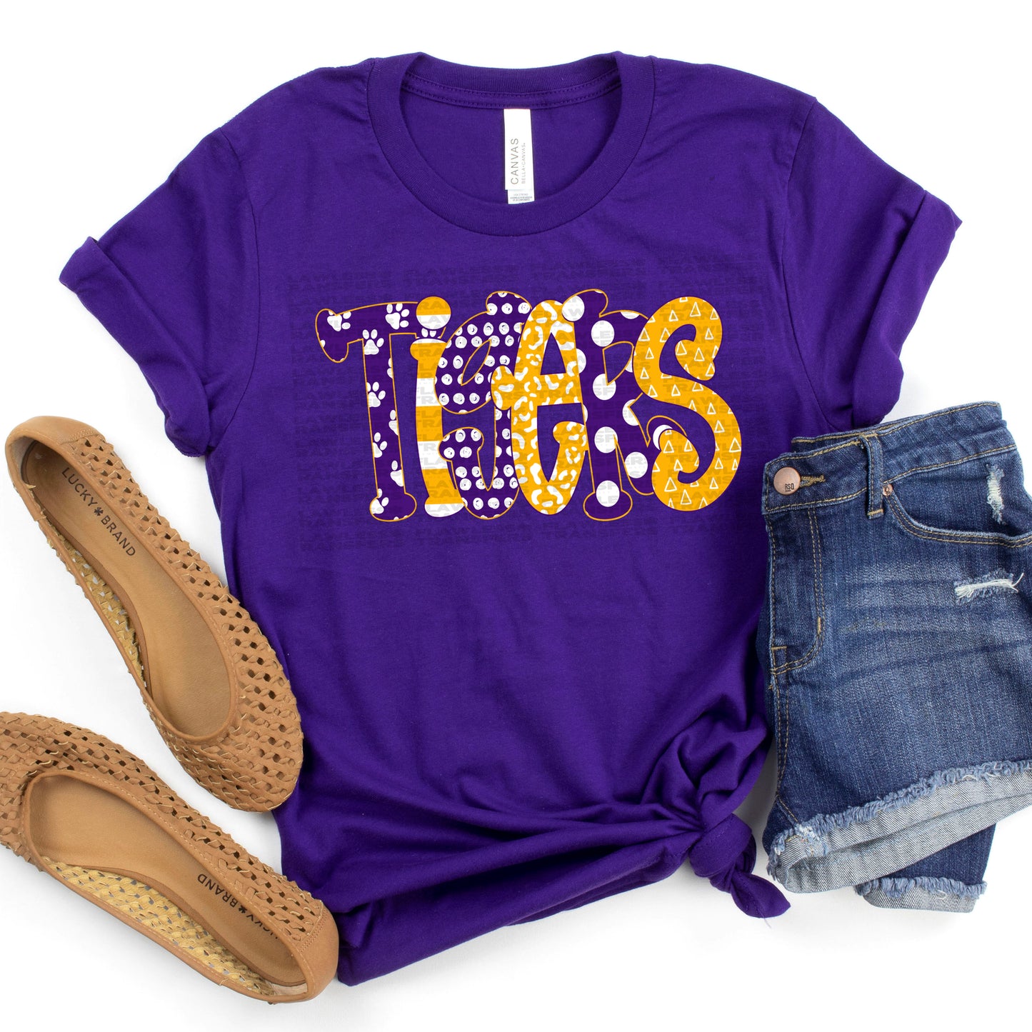 Tigers Doodle Letters DTF Transfer