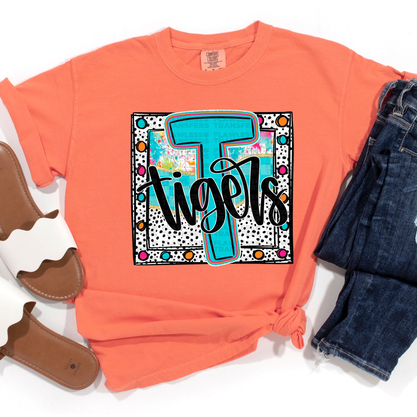 Tigers Happy Chaos Dotty Frame #2040 DTF Transfer