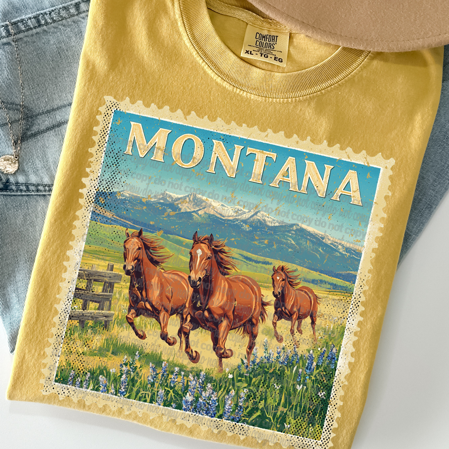 Montana Vintage Stamp DTF Transfer