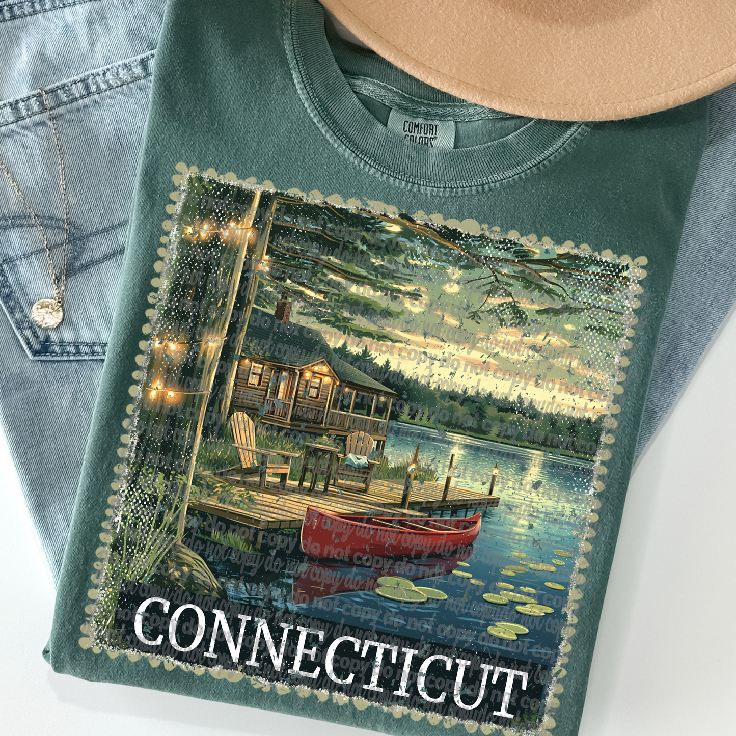 Connecticut Vintage Stamp DTF Transfer