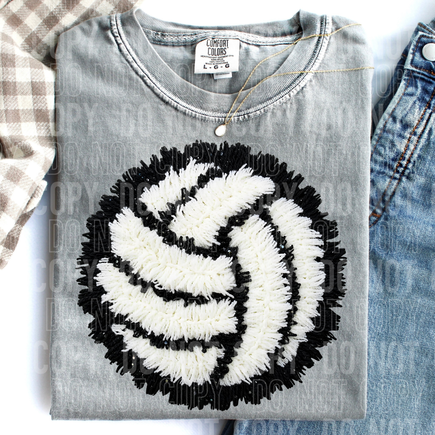 Volleyball Faux Yarn Sequins #2754 DTF Transfer