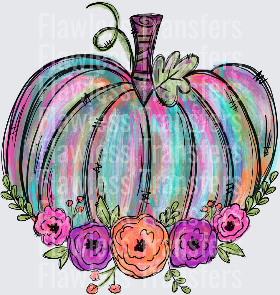 Painted Pumpkin Floral #0133