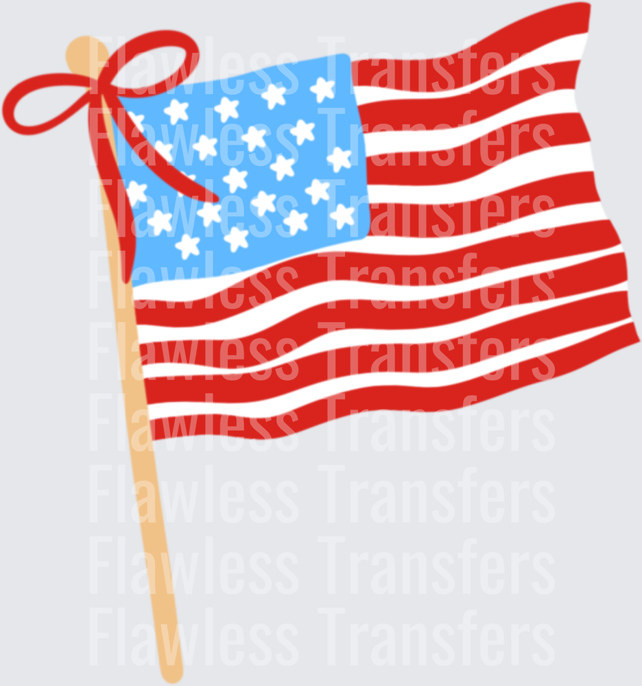 American Flag Pocket Print #0016 DTF Transfer - Raw Image