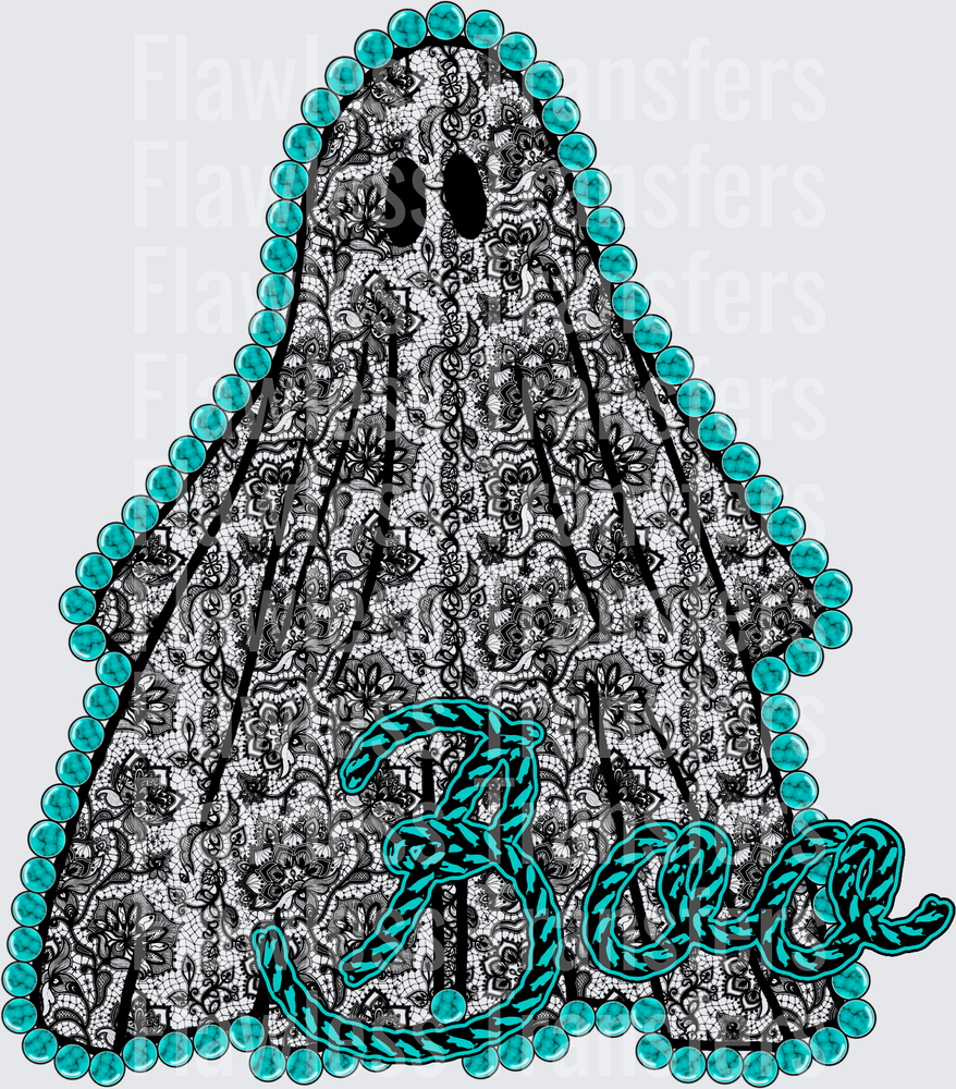 Turquoise And Lace Ghost #0761