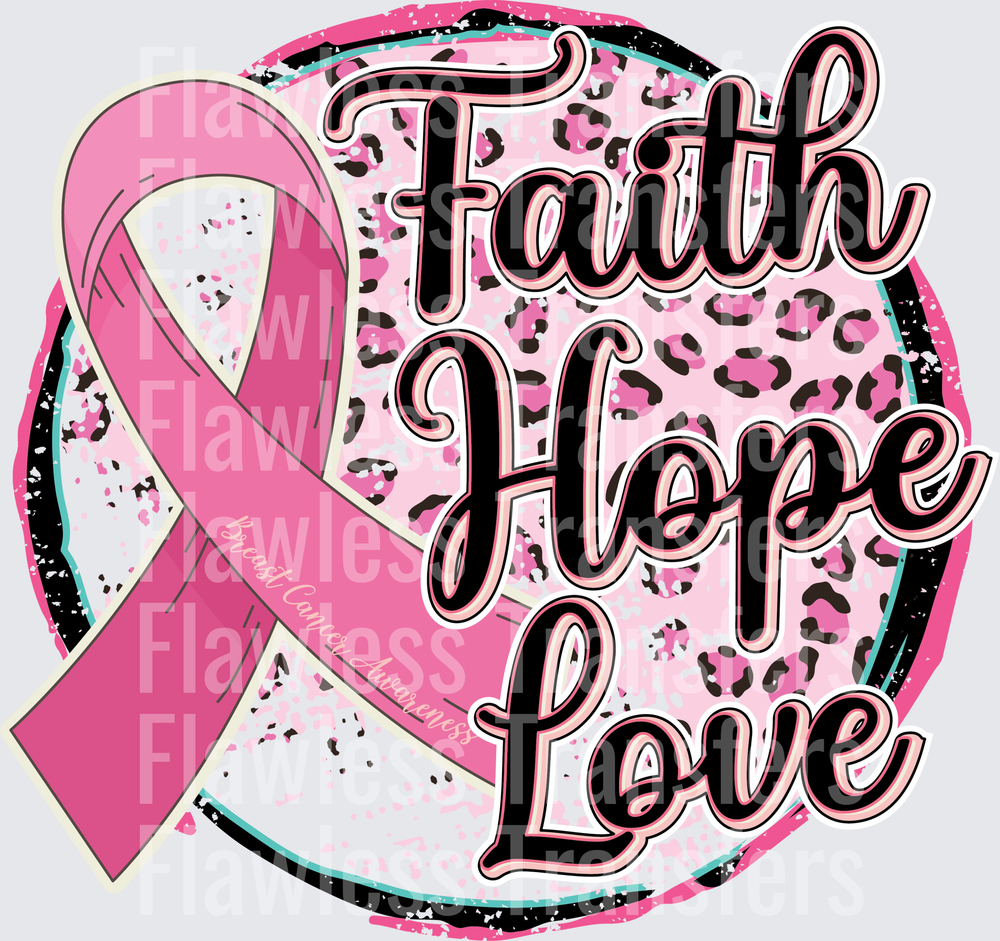 Faith Love Hope Breast Cancer Awareness #4336