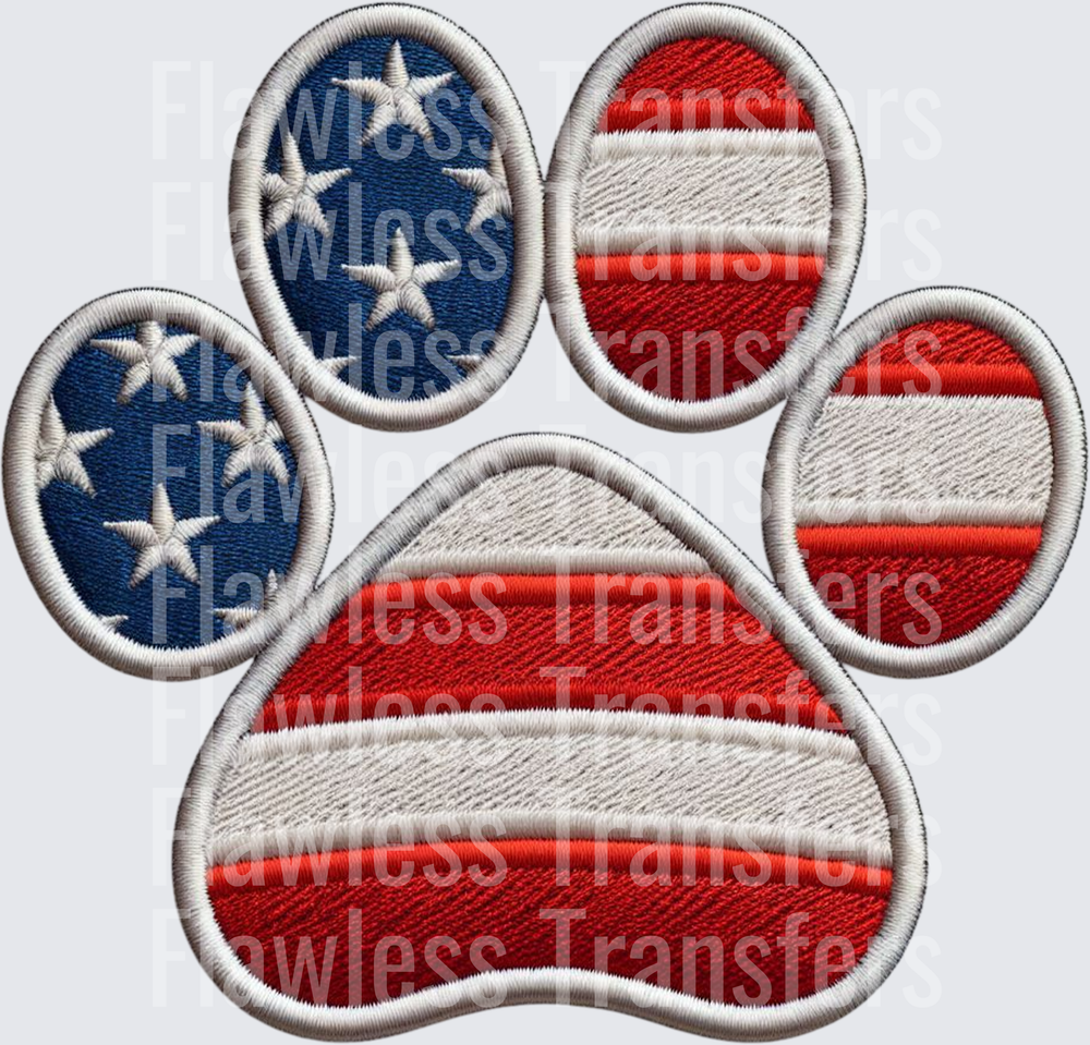 Patriotic Paw Print #4044