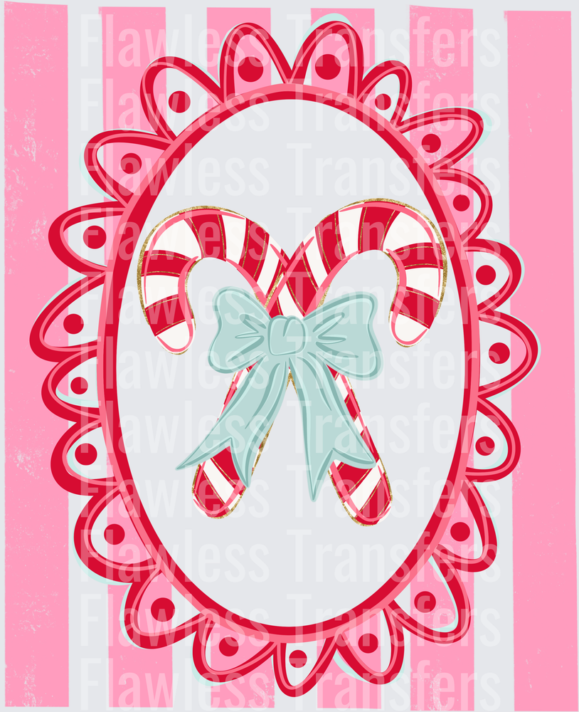 Candy Cane Preppy Frame #1870