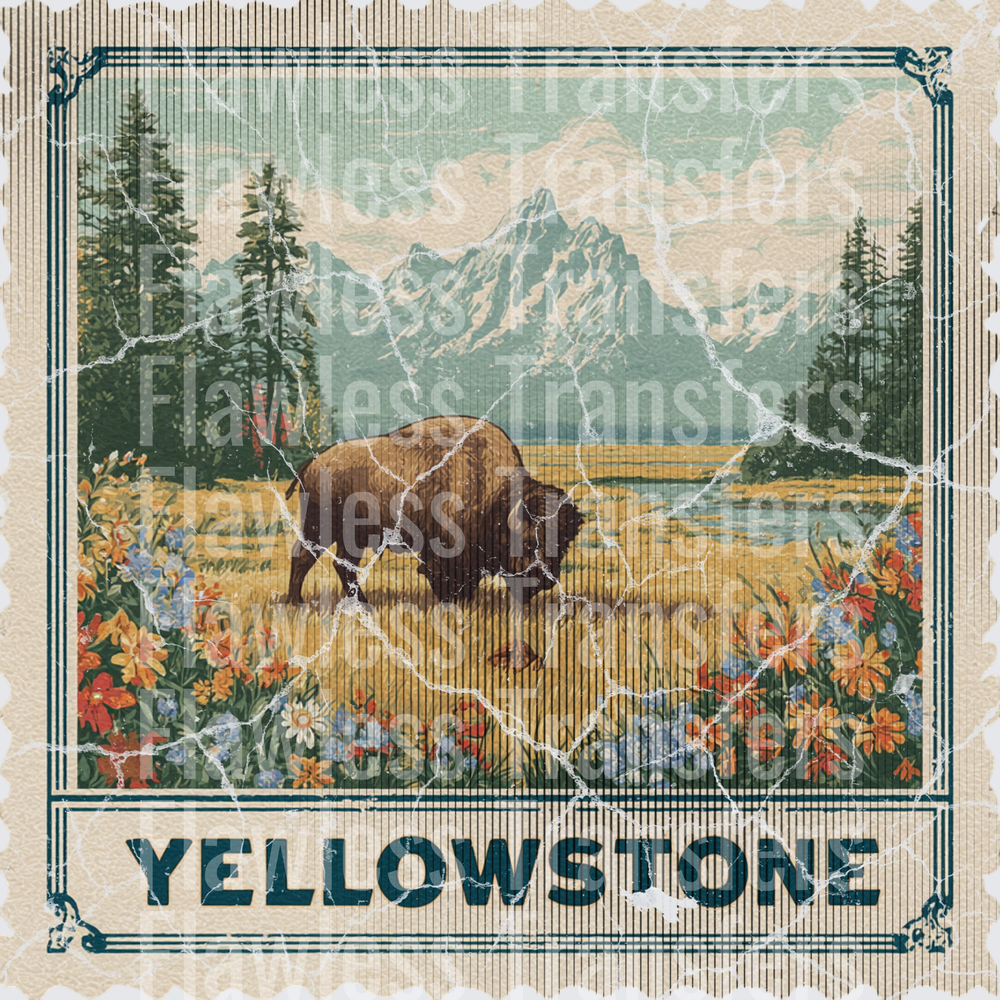 Yellowstone Park Vintage Stamp #1204