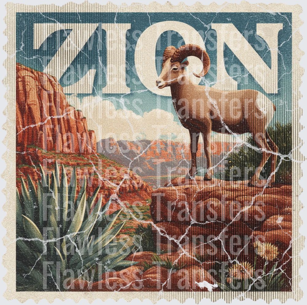 Zion Park Vintage Stamp #1178