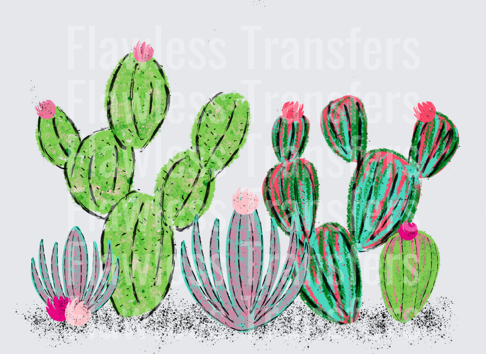Watercolor Cactus #4977
