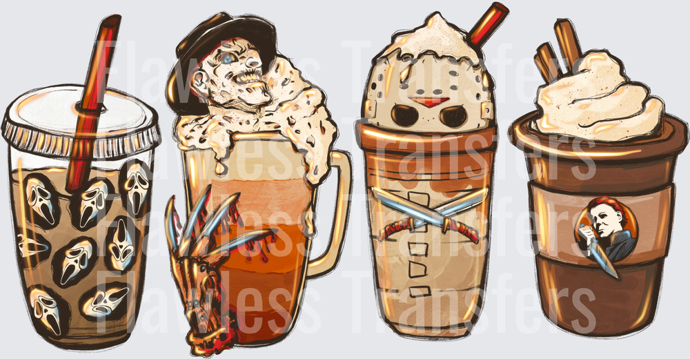 Horror Fall Coffee Latte #0609