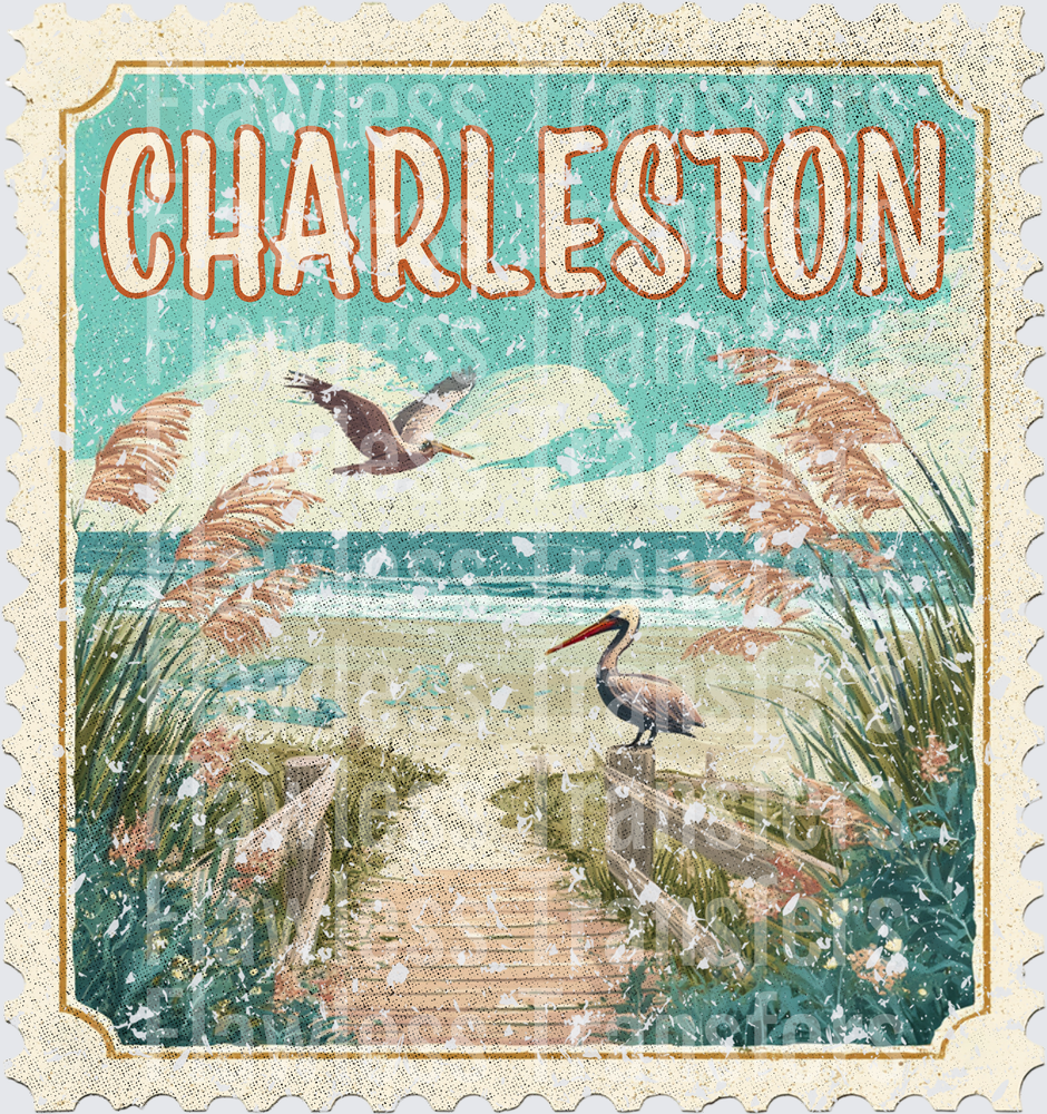 Charleston Vintage Stamp #1058
