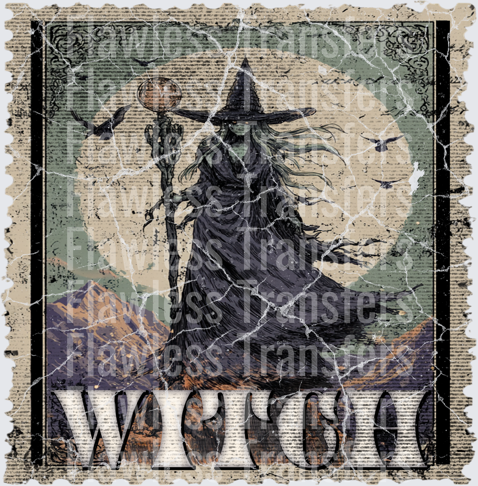 Witch Vintage Stamp #0581