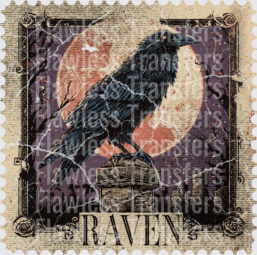 Raven Vintage Stamp #0593