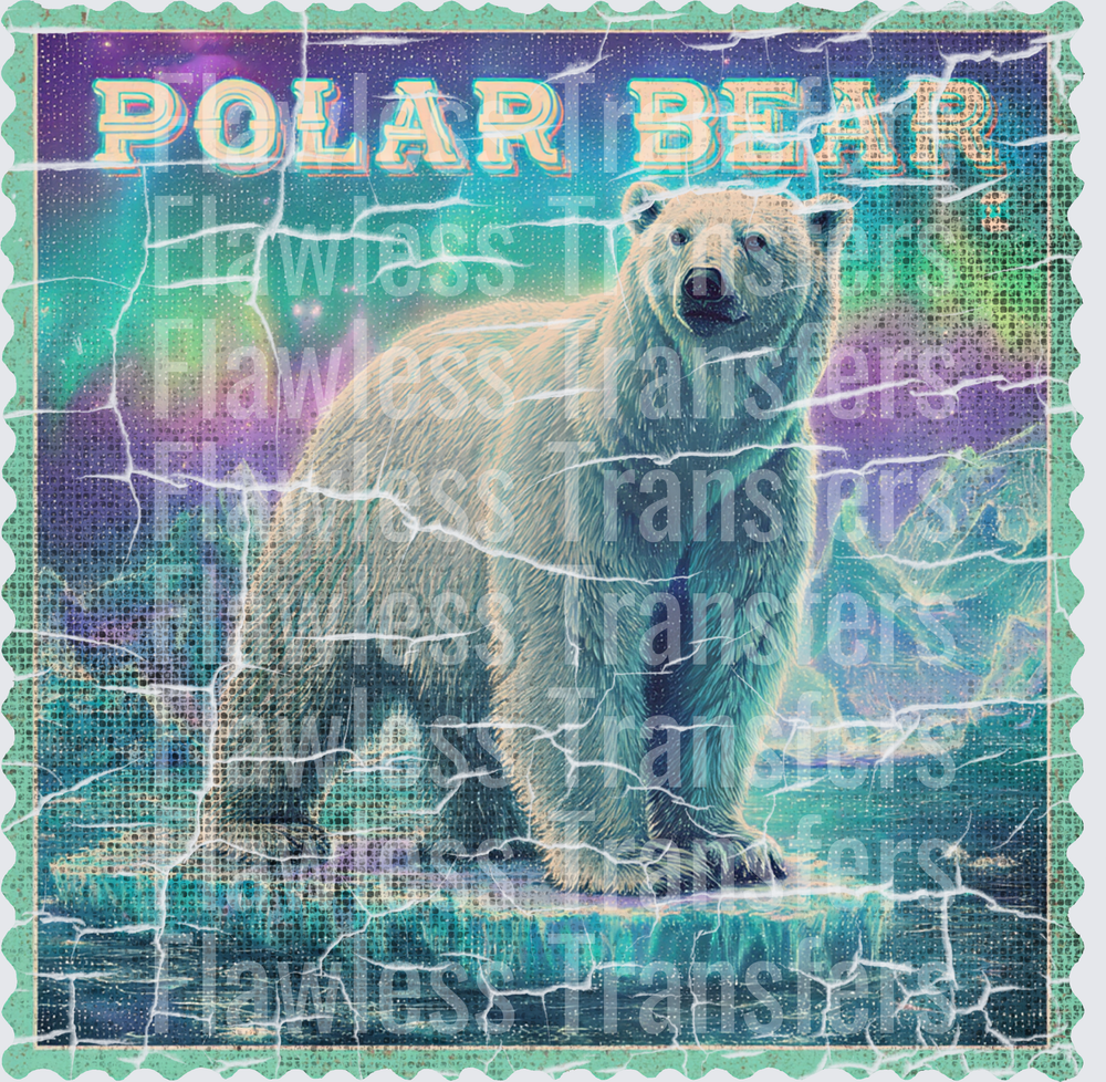 Polar Bear Vintage Stamp #4173