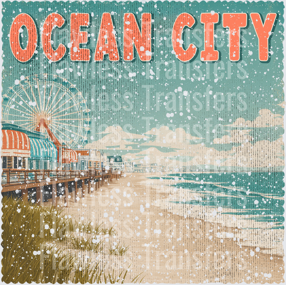 Ocean City Vintage Stamp #1068