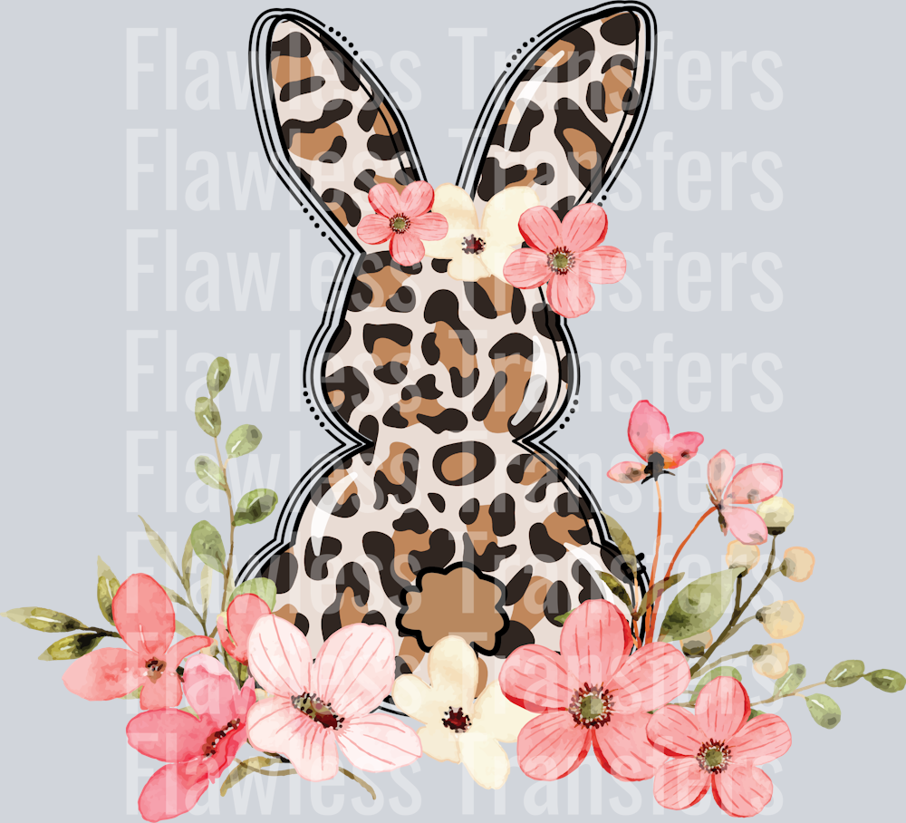 Easter Bunny Leopard Floral #0001