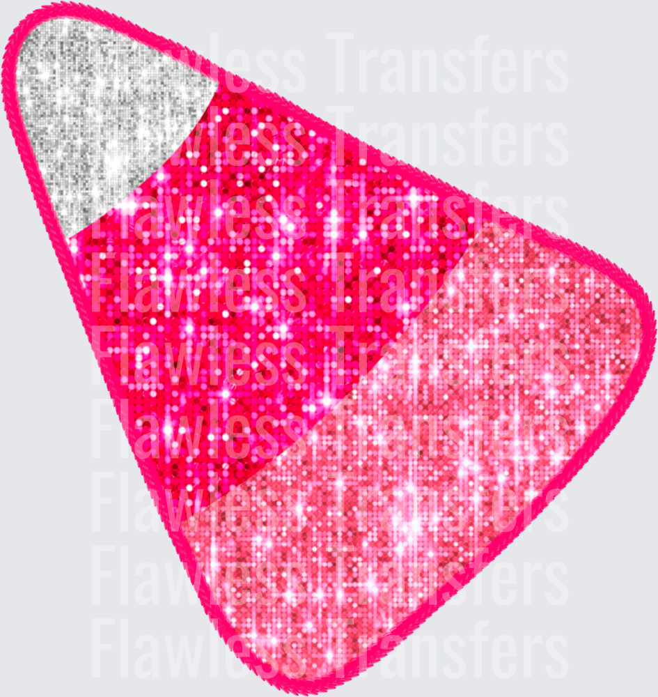 Pink Faux Sequin Candy Corn #0554