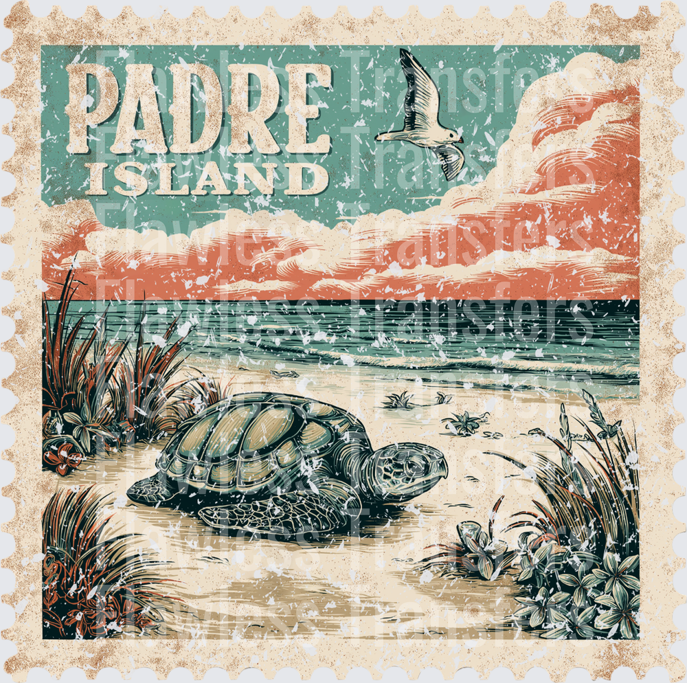 Padre Island Vintage Stamp #1072