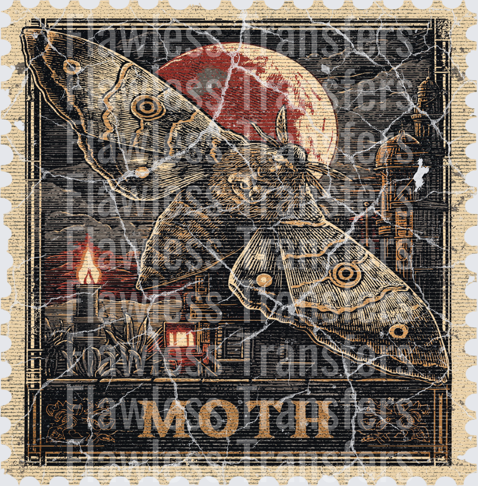 Moth Vintage Stamp #0588