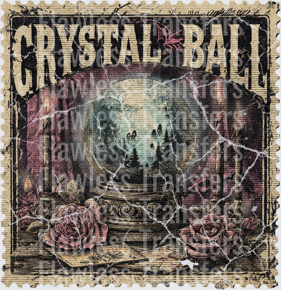 Crystal Ball Vintage Stamp #0577