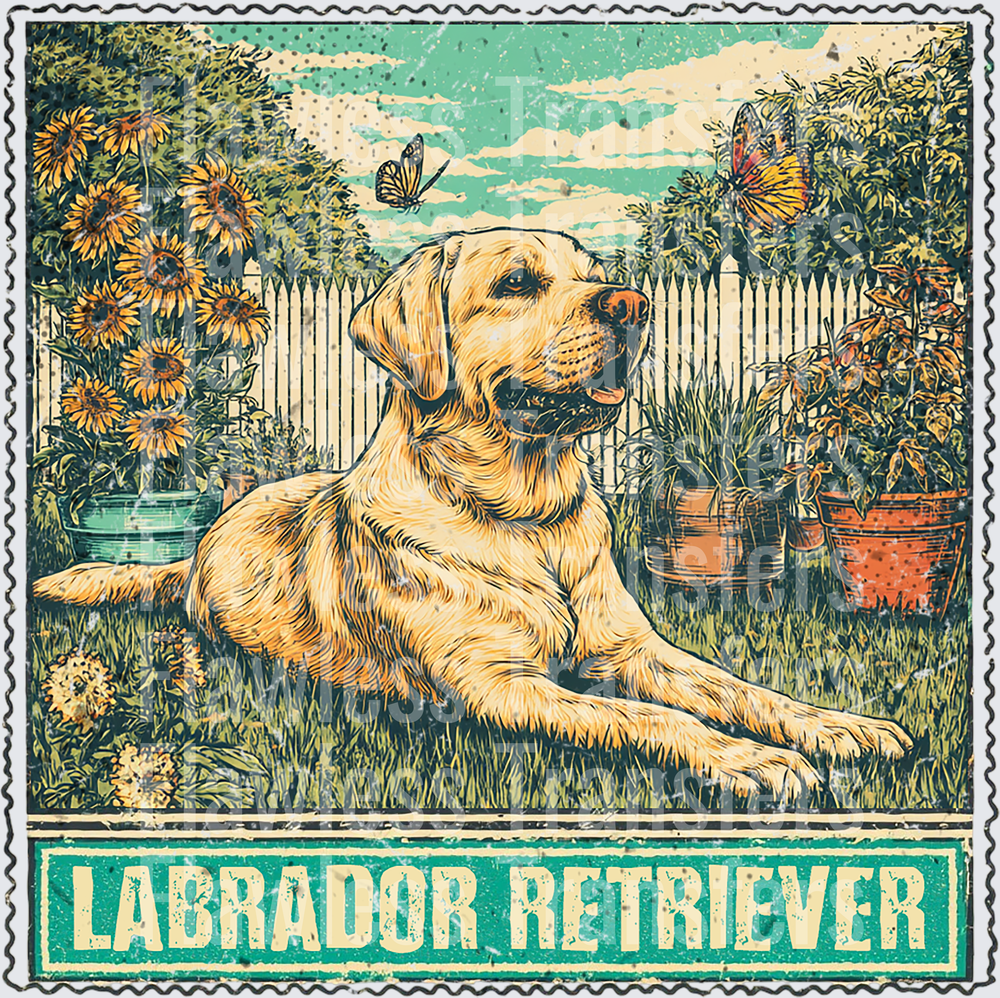 Labrador Retriever Vintage Stamp #4183