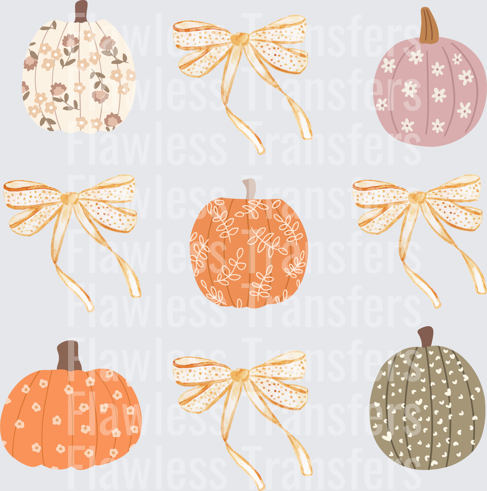 Fall Pumpkin Coquette Bow #0279
