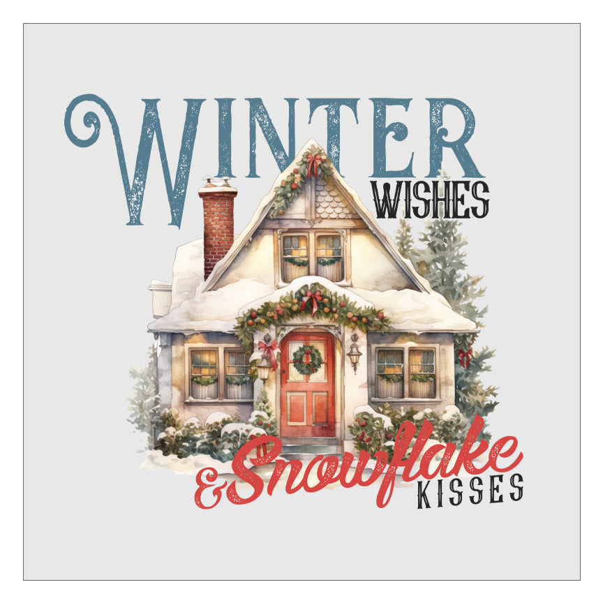 Winter Wishes Snowflake Kisses DTF Transfer