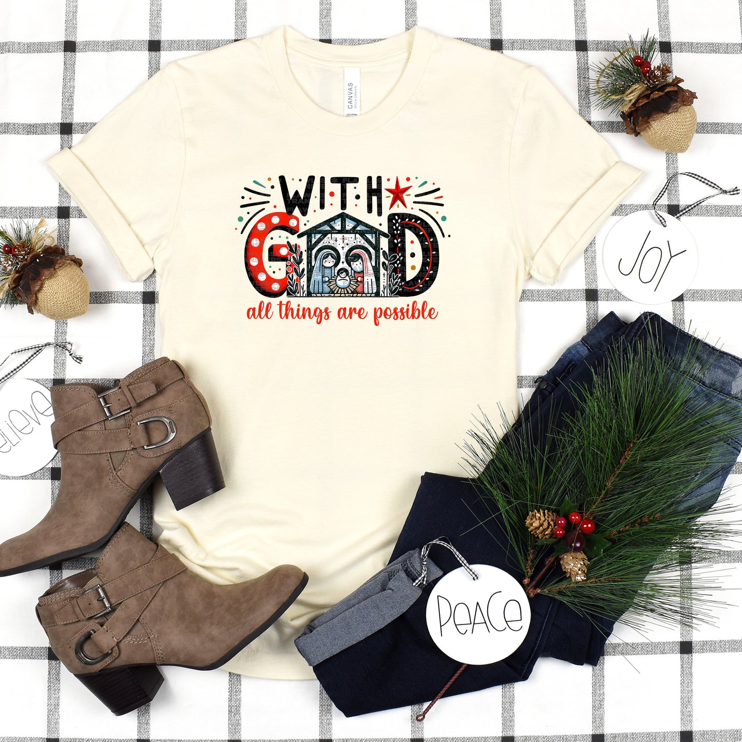 With God All Things Are Possible DTF Transfer