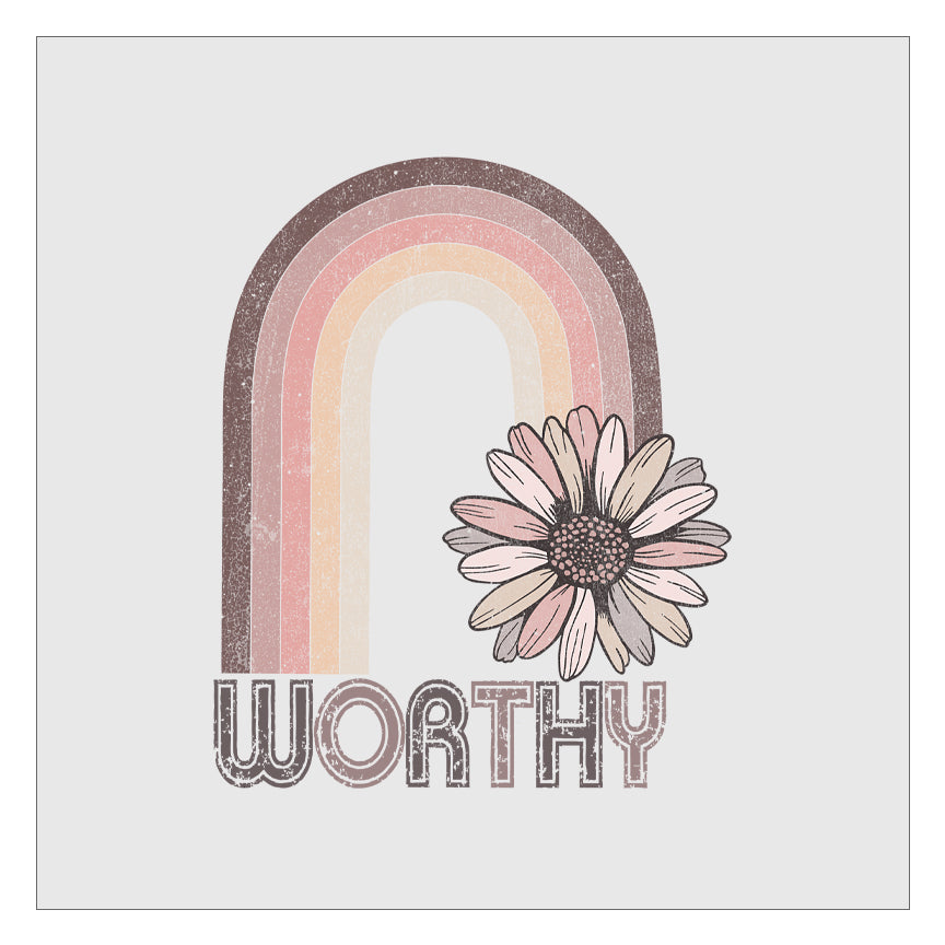 Worthy Rainbow DTF Transfer