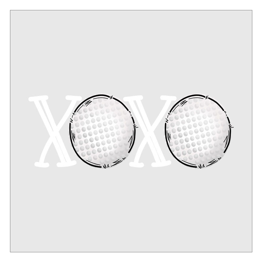 XOXO Golf Ball DTF Transfer
