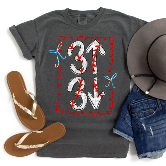 3 Up 3 Down No Stripes #3870 DTF Transfer