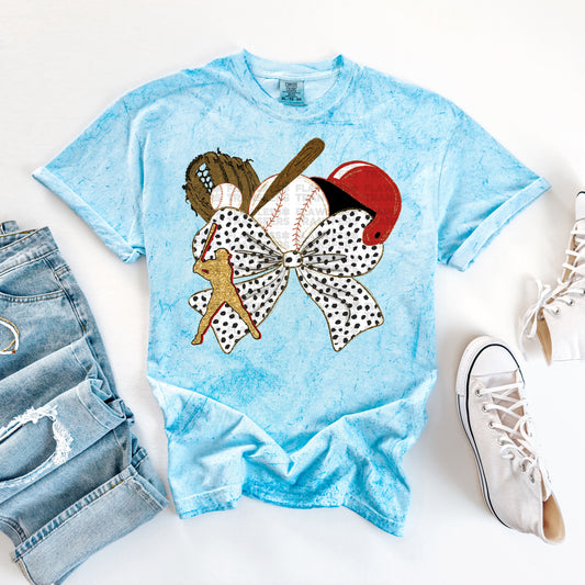 Baseball Coquette Bow #3025 DTF Transfer