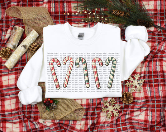 Candy Canes DTF Transfer
