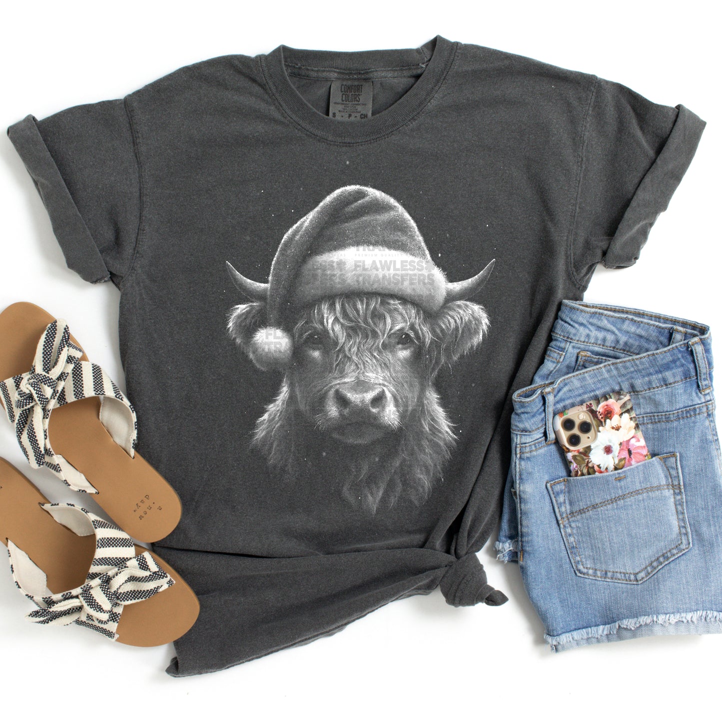 Christmas Highland Cow #2918 DTF Transfer