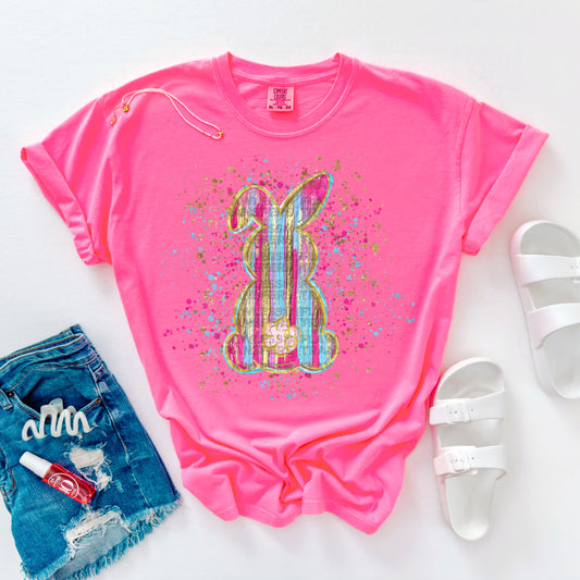 Easter Bunny Splatter #3869 DTF Transfer