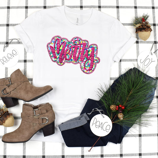 Glitter Merry Christmas Lights Background #2891 DTF Transfer