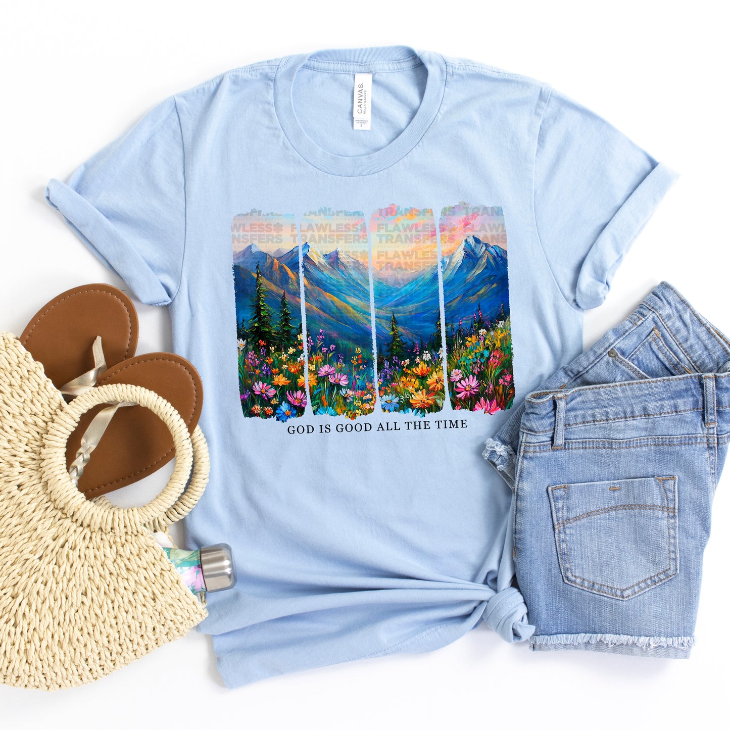 God Is Good All The Time Brushstroke #3048 DTF Transfer