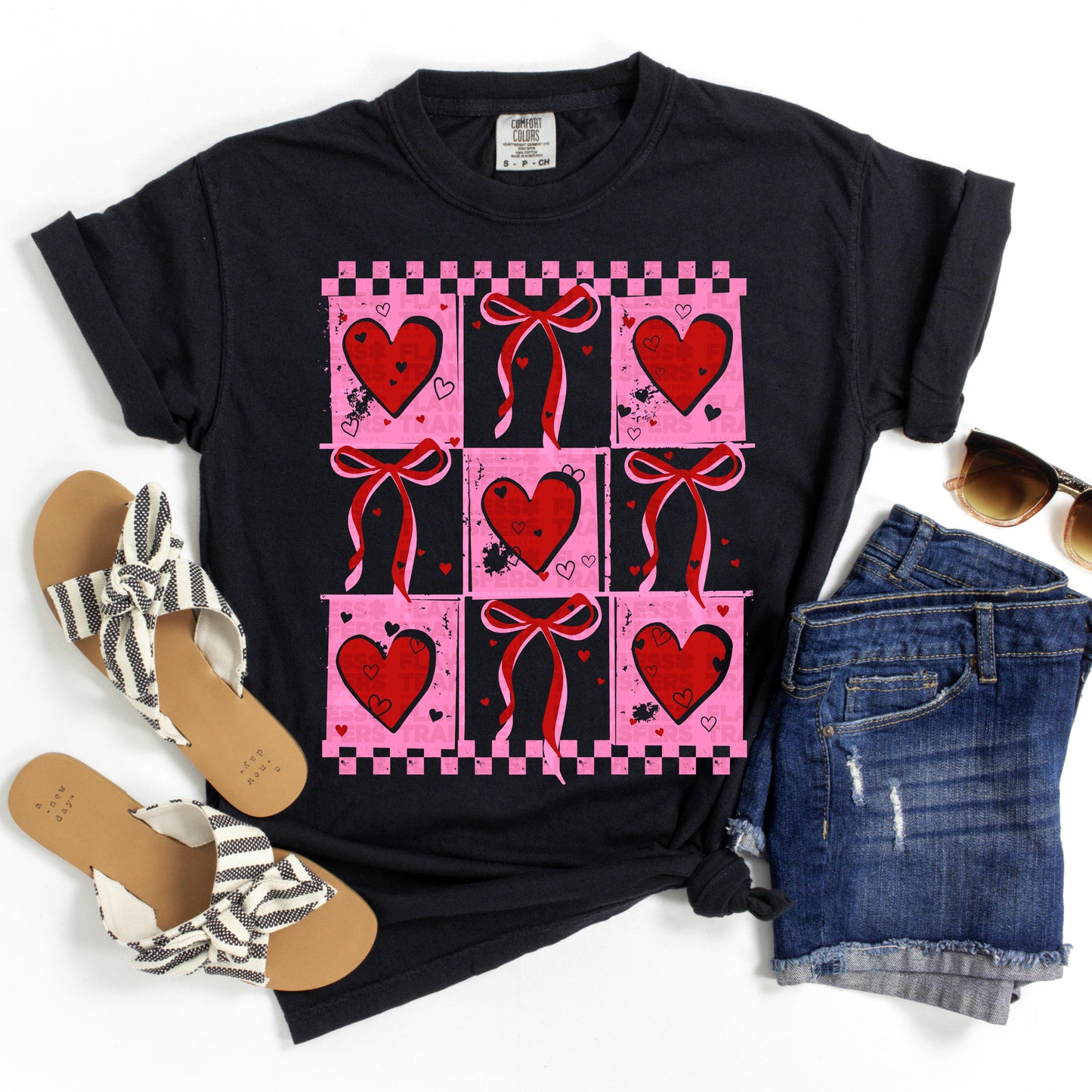 Heart Bow Valentines #3015 DTF Transfer