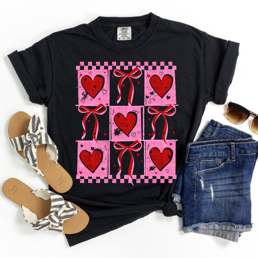 Heart Bow Valentines #3015 DTF Transfer