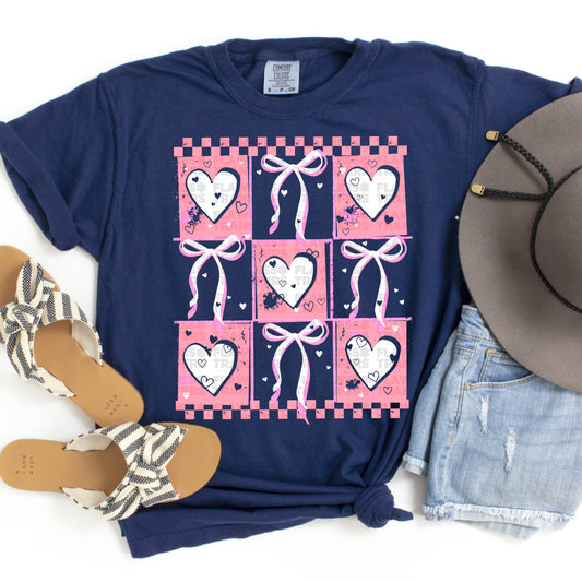 Heart Bow Valentines #3016 DTF Transfer