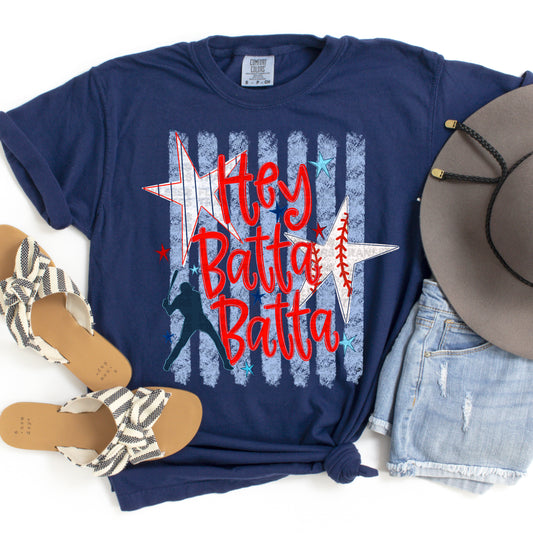 Hey Batta Batta Stripes #3881 DTF Transfer