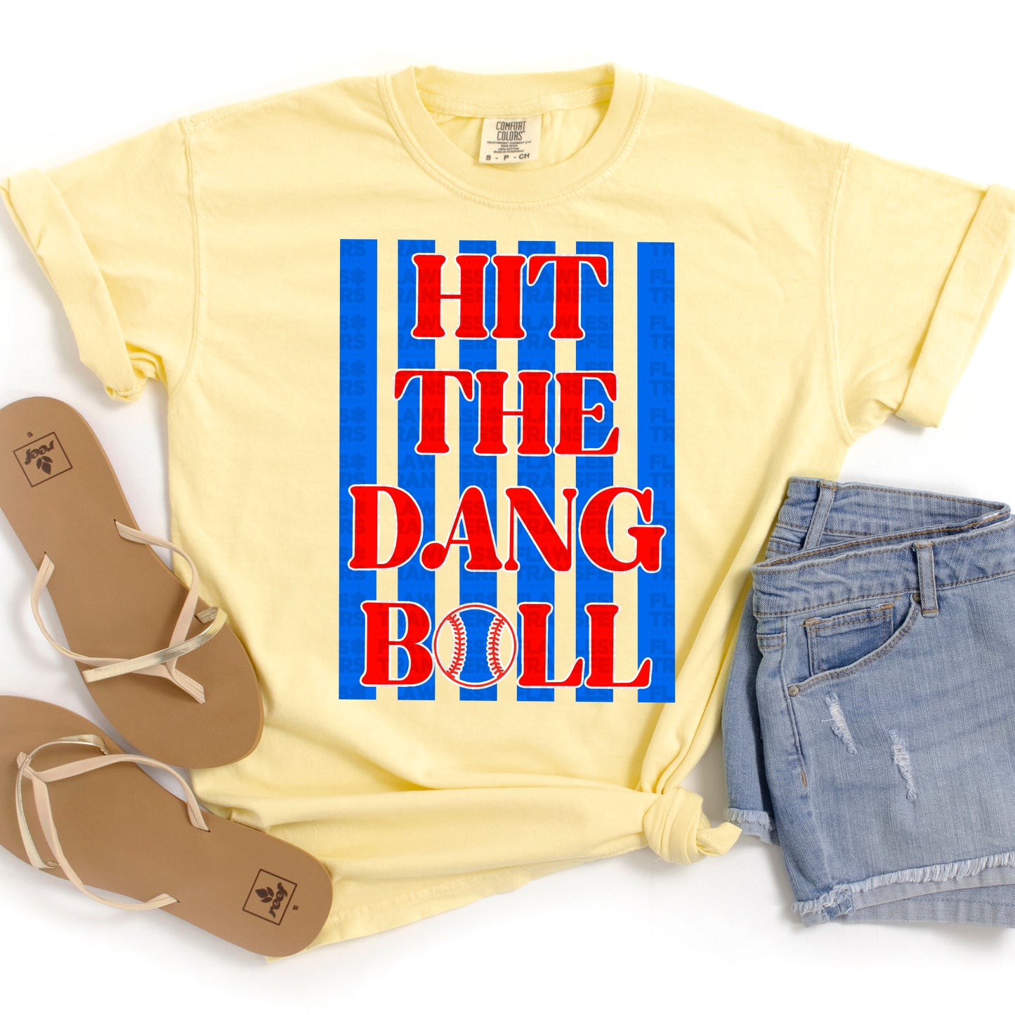 Hit The Dang Ball Stripes #3882 DTF Transfer