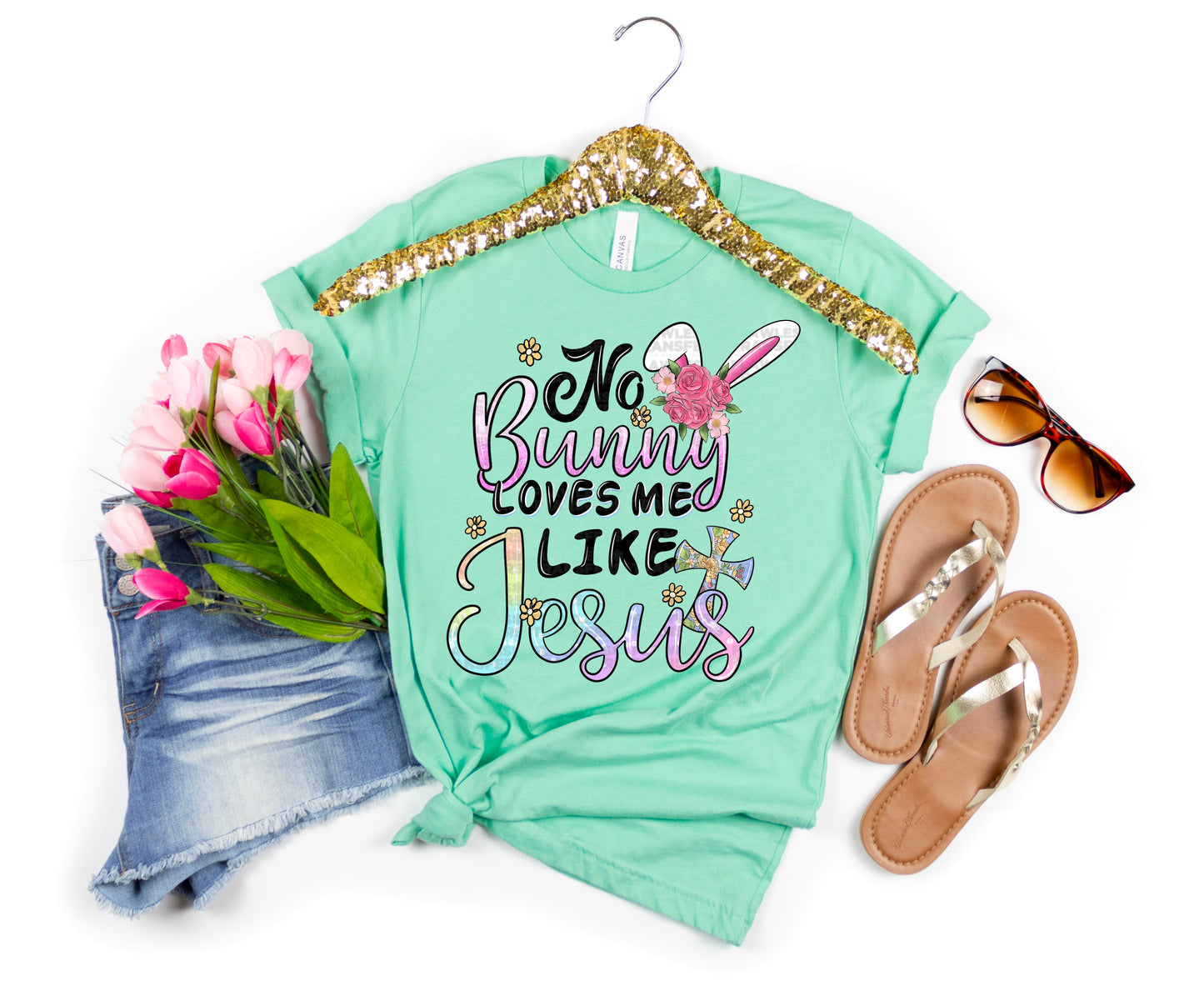 No Bunny Loves Me Like Jesus #1137 -DTF Transfers