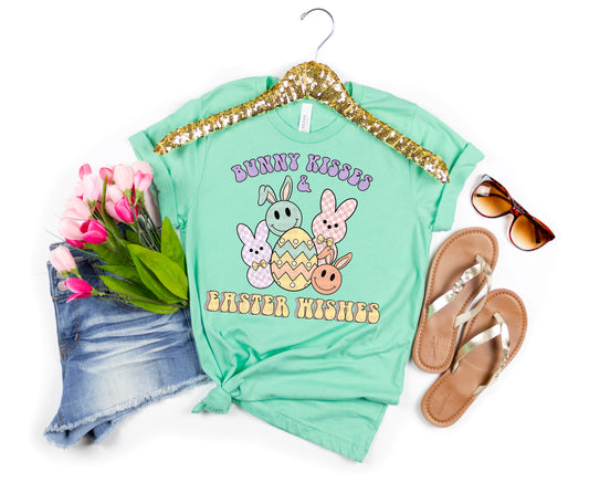 Bunny Kisses Easter Wishes #1126 -DTF Transfers