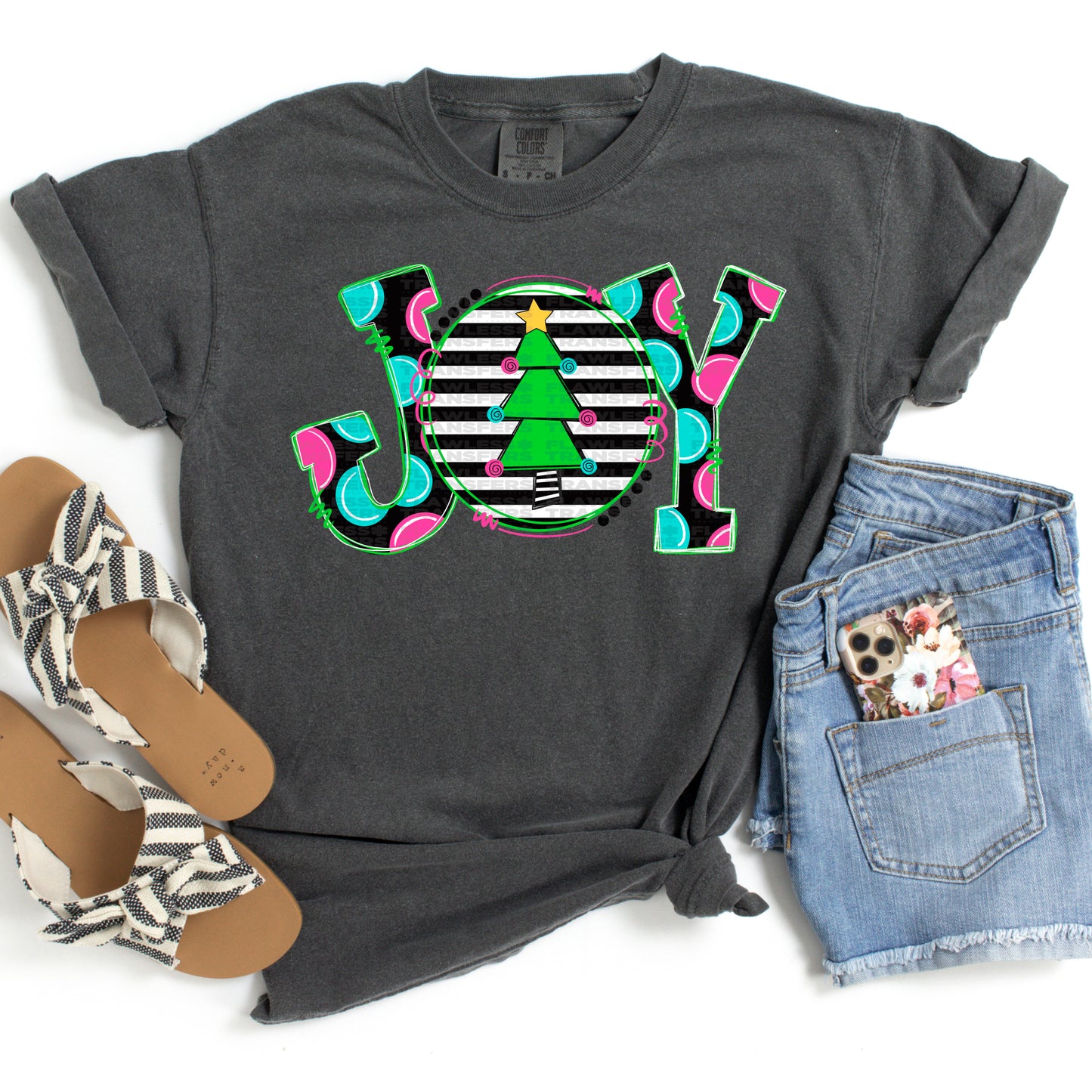 Joy Christmas Tree #2897 DTF Transfer