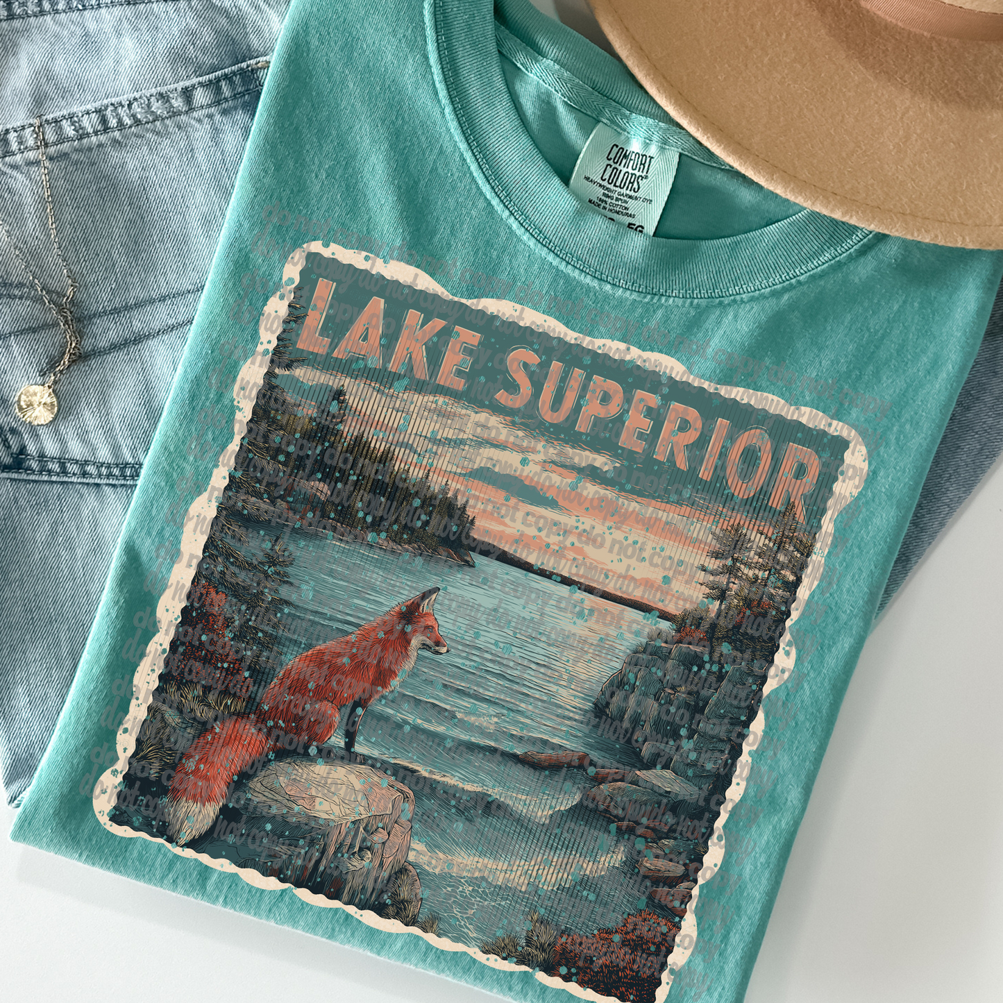 Lake Superior Vintage Stamp DTF Transfer
